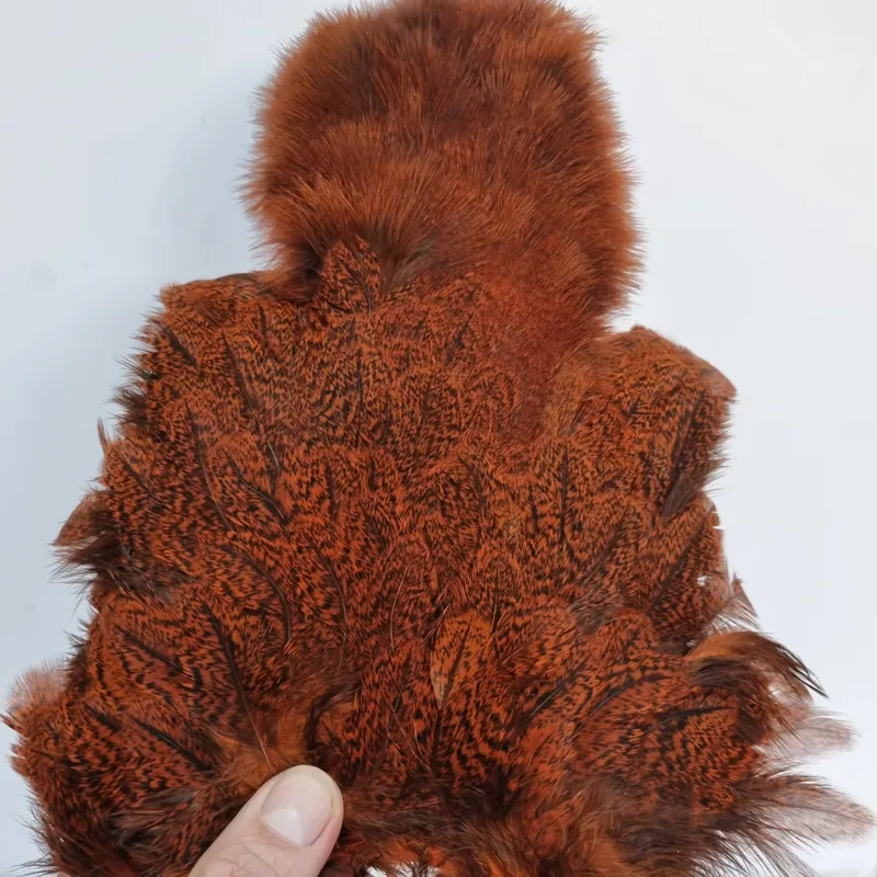 Whiting Coq de Leon Hen Soft Hackle with Chickabou in Speckled Orange-8